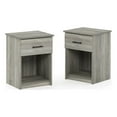 thumbnail image 1 of Pemberly Row Nightstand with Handle with One Drawer in Set of 2 French Oak Gray, 1 of 5