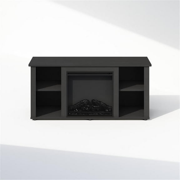 Pemberly Row No Heat Decorative Electric Fireplace TV Stand in Americano