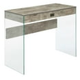 thumbnail image 1 of Pemberly Row One-Drawer Glass 36-inch Desk in Gray Wood Finish, 1 of 7