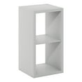 thumbnail image 1 of Pemberly Row Open Back Decorative Cube Storage Organizer in 2-Cube Light Gray, 1 of 6