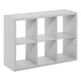 thumbnail image 1 of Pemberly Row Open Back Decorative Cube Storage Organizer in 6-Cube Light Gray, 1 of 6