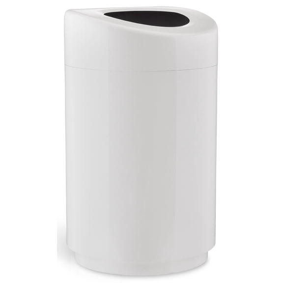 Pemberley Row Steel White Trash Can Rectangular Hands-Free 20"W x 20"D x 33.25"H 30 Gallon