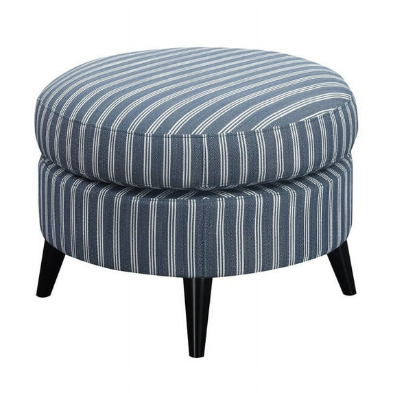 Pemberly Row Ottoman with Fixed Cushion and Solid Wood Legs in Bronze