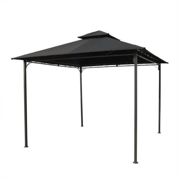 Pemberly Row Outdoor Canopy Gazebo in Black