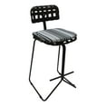 thumbnail image 1 of Pemberly Row Outdoor/Indoor Metal Bar Stool 30"-Gray Fabric-Gray Frame, 1 of 3