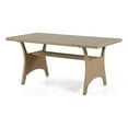 thumbnail image 1 of Pemberly Row Outdoor Patio Dining Table in Natural Wicker / Rattan, 1 of 6