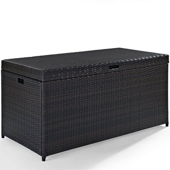 Pemberly Row Outdoor Wicker Storage Bin