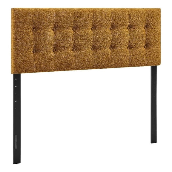 Pemberly Row Padded Upholstered Full Headboard in Copper Tone
