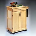 thumbnail image 1 of Pemberly Row Paneled Door Kitchen Cart with Towel Rack in Natural, 1 of 1