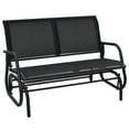 thumbnail image 1 of Pemberly Row Patio Swing Glider Bench Loveseat Rocking Chair Black, 1 of 8