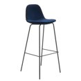 thumbnail image 1 of Pemberly Row Performance Velvet Bar Height Stools (Set of 2) in Blue, 1 of 5