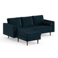 thumbnail image 1 of Pemberly Row Performance Velvet Reversible Sectional in Blue, 1 of 5