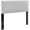 thumbnail image 1 of Pemberly Row Performance Velvet Tufted Twin Headboard in Light Gray, 1 of 9