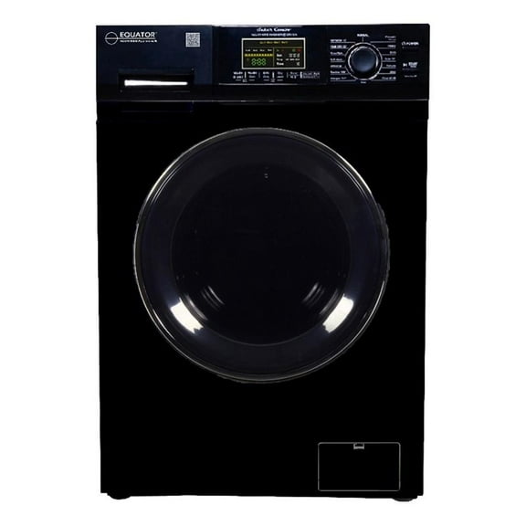 Pemberly Row Pet Compact 110V Vented/Ventless 15 lbs Combo Washer Dryer in Black