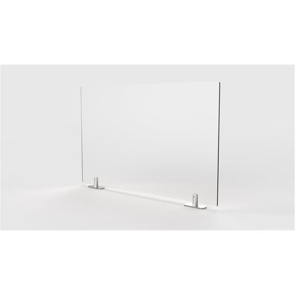 Pemberly Row Plastic 18"x29" Partition Extender with Tape in Clear