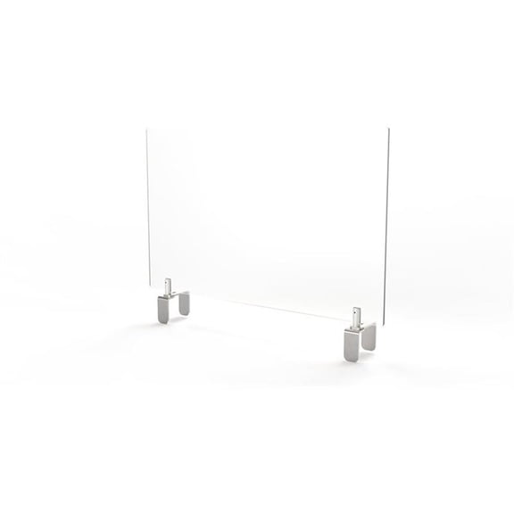 Pemberly Row Plastic 24"x29" Partition Extender with Attached Clamp in White