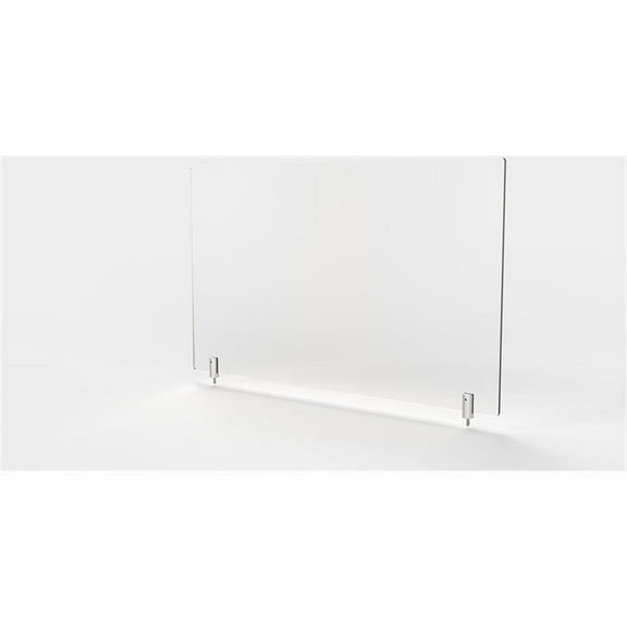 Pemberly Row Plastic 24"x36" Partition Extender with Screws in Clear