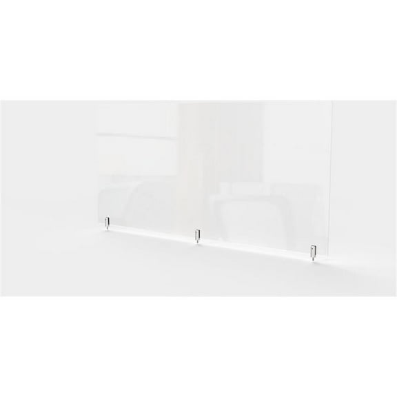 Pemberly Row Plastic 24"x59" Partition Extender with Screws in Clear