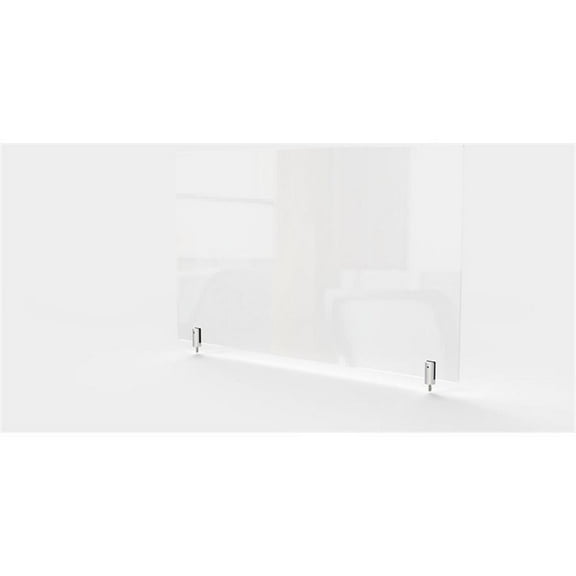 Pemberly Row Plastic 30"x42" Partition Extender with Screws in Clear