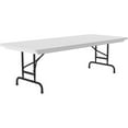 thumbnail image 1 of Pemberly Row Plastic Resin Folding Table with Adjustable Height in Gray Granite, 1 of 3