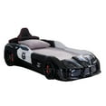 thumbnail image 1 of Pemberly Row Plastic Twin Race Car Bed with LED Light in Black, 1 of 11