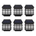 thumbnail image 1 of Pemberly Row Plastic Wall Mount LED Solar Light in Black (Set of 6), 1 of 8