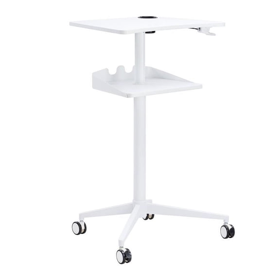 Pemberly Row Pneumatic Height-Adjustable Stand-Up Mobile Workstation