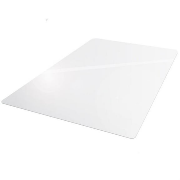 Pemberly Row Polycarbonate Rect Chair Mat for Carpets Clear Size 48 x 53 inch