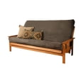 thumbnail image 1 of Pemberly Row Polyester Fabric Queen Size Futon Cover in Suede Gray, 1 of 3