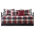 thumbnail image 1 of Pemberly Row Polyester Herringbone Reversible Daybed Cover Set in Red, 1 of 19