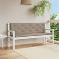 thumbnail image 1 of Pemberly Row Polyester Oxford fabric Garden Bench Cushion in Taupe (Set of 2), 1 of 9