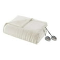 thumbnail image 1 of Pemberly Row Polyester Solid Microlight Heated Blanket - Ivory, 1 of 8