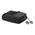 thumbnail image 1 of Pemberly Row Polyester Solid Microlight Reversible Heated Blanket in Black, 1 of 8