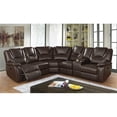 thumbnail image 1 of Pemberly Row Power Reclining Sectional with Faux Leather in Brown, 1 of 8