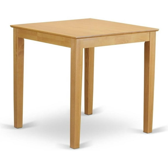 Pemberly Row Pub 36" Square Wood Counter Height Table in Oak