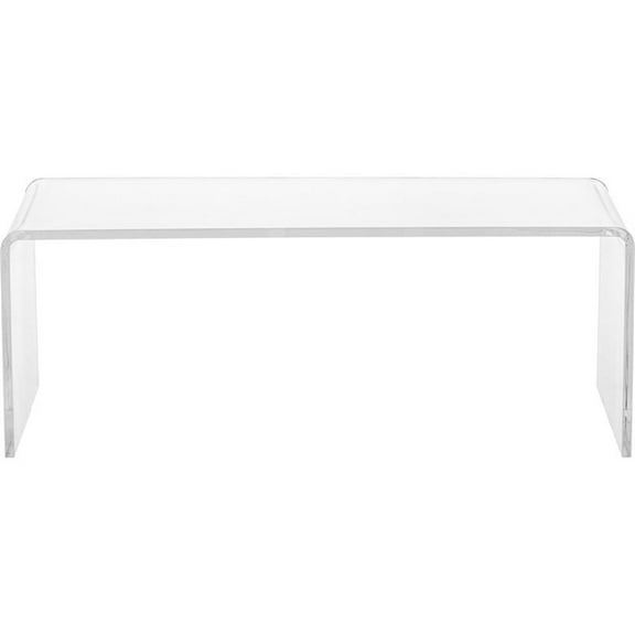 Pemberly Row Pure Decor Lucite and Acrylic Coffee Table in Clear