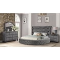 thumbnail image 1 of Pemberly Row Queen 4 Pc Tufted Upholstery Bedroom Set Made with Wood In Gray, 1 of 14