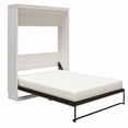 thumbnail image 1 of Pemberly Row Queen Murphy Wall Bed with Memory Foam Mattress in Ivory Oak, 1 of 34