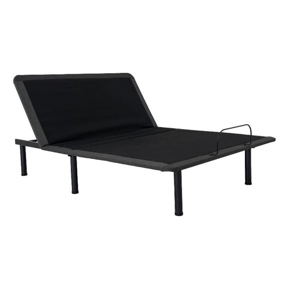 Pemberly Row Queen Size Adjustable Bed Frame with Voice Controls in Black