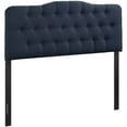 thumbnail image 1 of Pemberly Row Queen Upholstered Polyester Fabric Headboard in Navy, 1 of 6