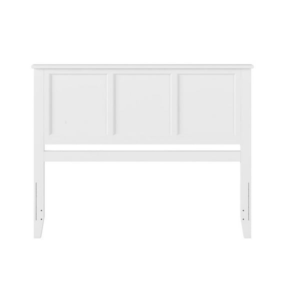 Pemberly Row Queen Wood Panel Headboard with Device Charger in White