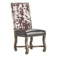 thumbnail image 1 of Pemberly Row Ranch Leather And Faux Cowhide Side Chair Brown Fabric, 1 of 1