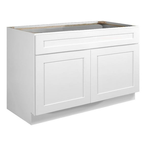 Pemberly Row Ready to Assemble Wood Cabinet in White 48-Inch by 24 x 34.5