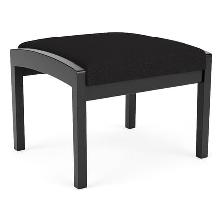 Pemberly Row Reception Waiting Room 18" 1-Seat Bench / Black Wood / Black