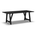thumbnail image 1 of Pemberly Row Rectangle Farmhouse Hardwood Dining Table in Black, 1 of 3