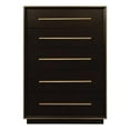 thumbnail image 1 of Pemberly Row Rectangular 5-drawer Modern Wood Chest in Brown Finish, 1 of 7
