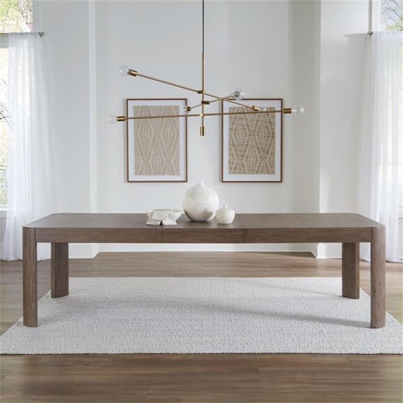 Pemberly Row Rectangular Dining Table in Burnished Clay with 24 Inch Leaf