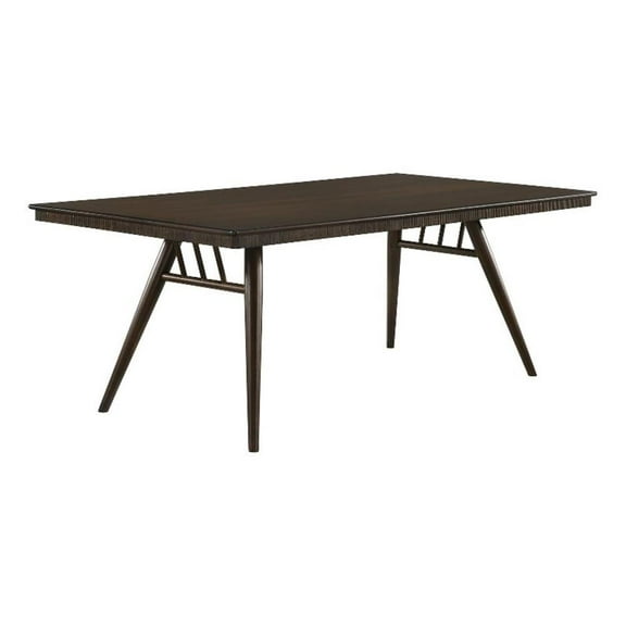 Pemberly Row Rectangular Mid-Century Wood Dining Table Dark Walnut