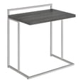 thumbnail image 1 of Pemberly Row Rectangular Modern Metal Snack Table in Weathered Gray/Satin Nickel, 1 of 4