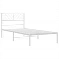 thumbnail image 1 of Pemberly Row Rectangular Steel Single Metal Bed Frame in White, 1 of 10